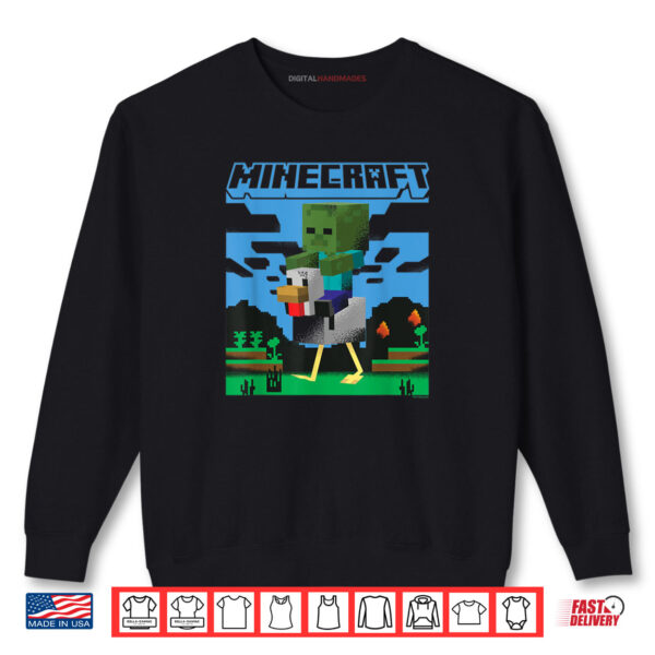 Sweatshirt Minecraft Chicken Jockey Day Walk Poster Shirt
