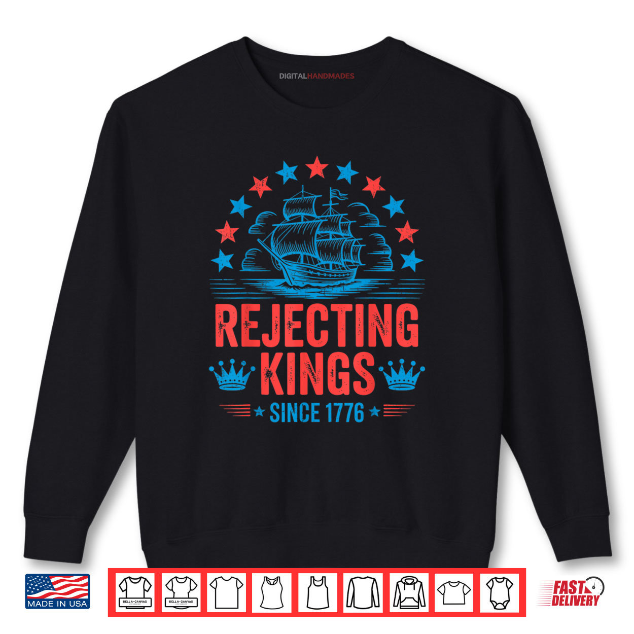 No Kings In America Shirt Rejecting Kings Since 1776 Shirt No Kings In America Shirt Rejecting Kings Since 1776 Shirt