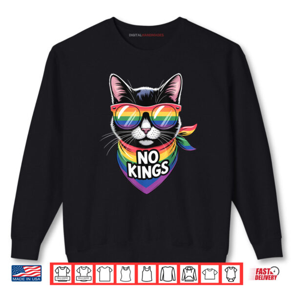 Sweatshirt No Kings Pride Cat Shirt