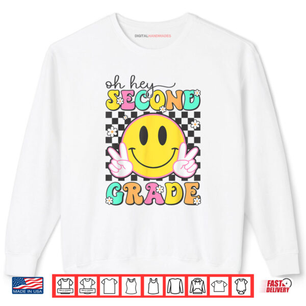 Sweatshirt Oh Hey Second Grade Shirt Back To School Groovy 2nd Grade Shirt