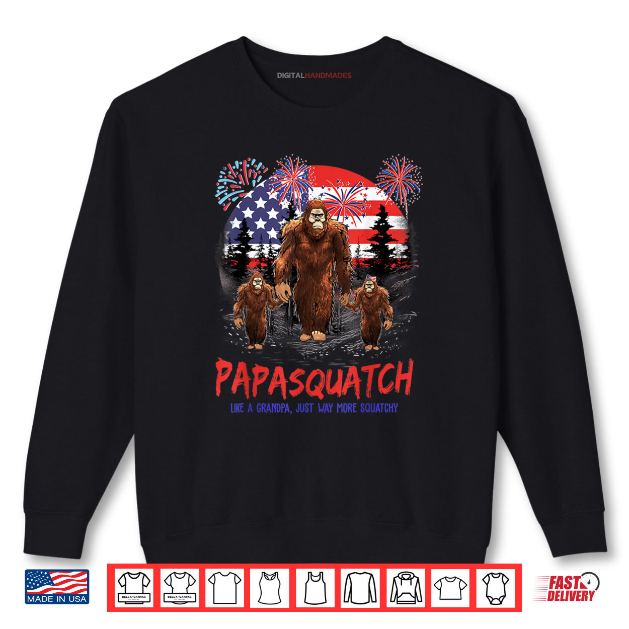 Papa Squatch Funny Bigfoot Grandpa American Flag 4th Of July Shirt Papa Squatch Funny Bigfoot Grandpa American Flag 4th Of July Shirt