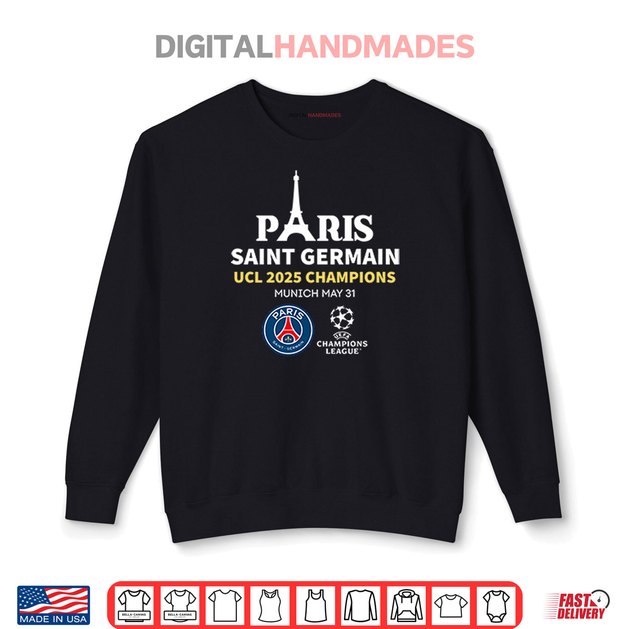 Paris Saint Germain UCL 2025 Champions Munich May 31 Shirt Paris Saint Germain UCL 2025 Champions Munich May 31 Shirt