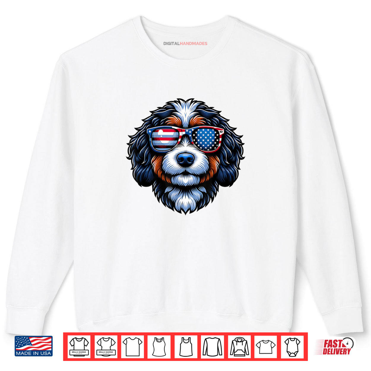 Patriotic Bernedoodle American Flag Sunglasses 4th Of July Shirt Patriotic Bernedoodle American Flag Sunglasses 4th Of July Shirt