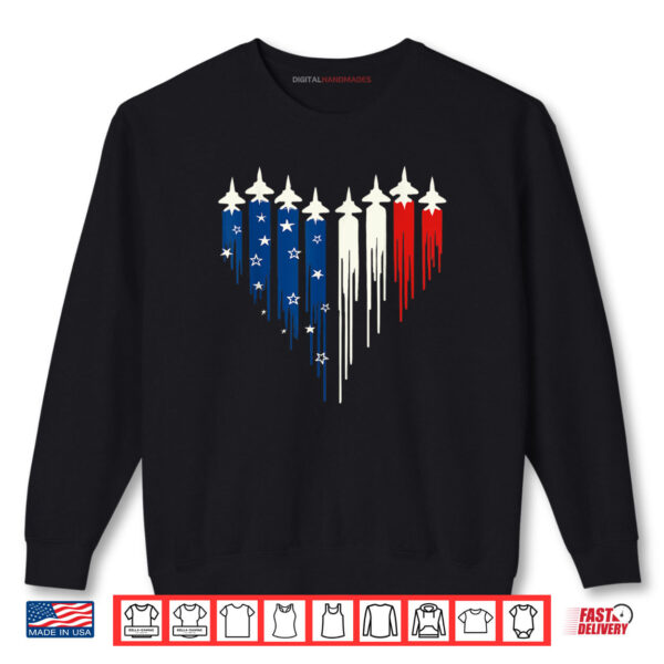 Patriotic Red White Blue USA Flag Fighter Jets 4th of July Shirt 1 Sweatshirt Patriotic Red White Blue USA Flag Fighter Jets 4th of July Shirt digitalhandmades