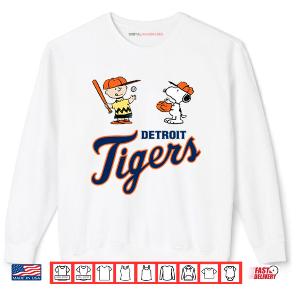 Sweatshirt Peanuts Charlie Brown And Snoopy Detroit Tigers Shirt