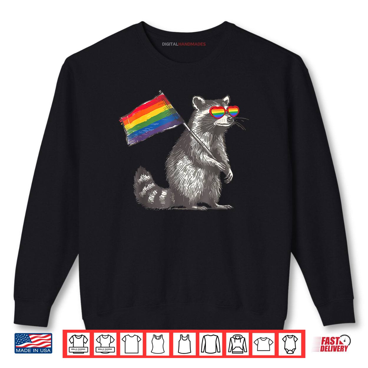 Raccoon LGBT Sunglasses Rainbow Flag Gay Pride Month Shirt Raccoon LGBT Sunglasses Rainbow Flag Gay Pride Month Shirt