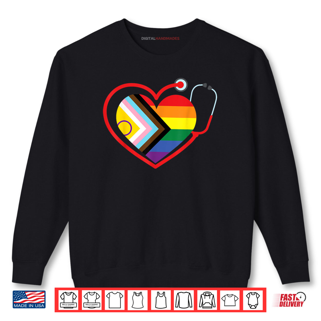 Rainbow Heart LGBTQ+ Doctor Nurse Medical Pride Month Squad Shirt Rainbow Heart LGBTQ+ Doctor Nurse Medical Pride Month Squad Shirt