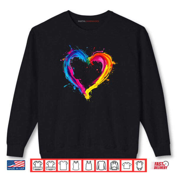Sweatshirt Rainbow Heart LGBTQ Gay Pride Month LGBT Shirt