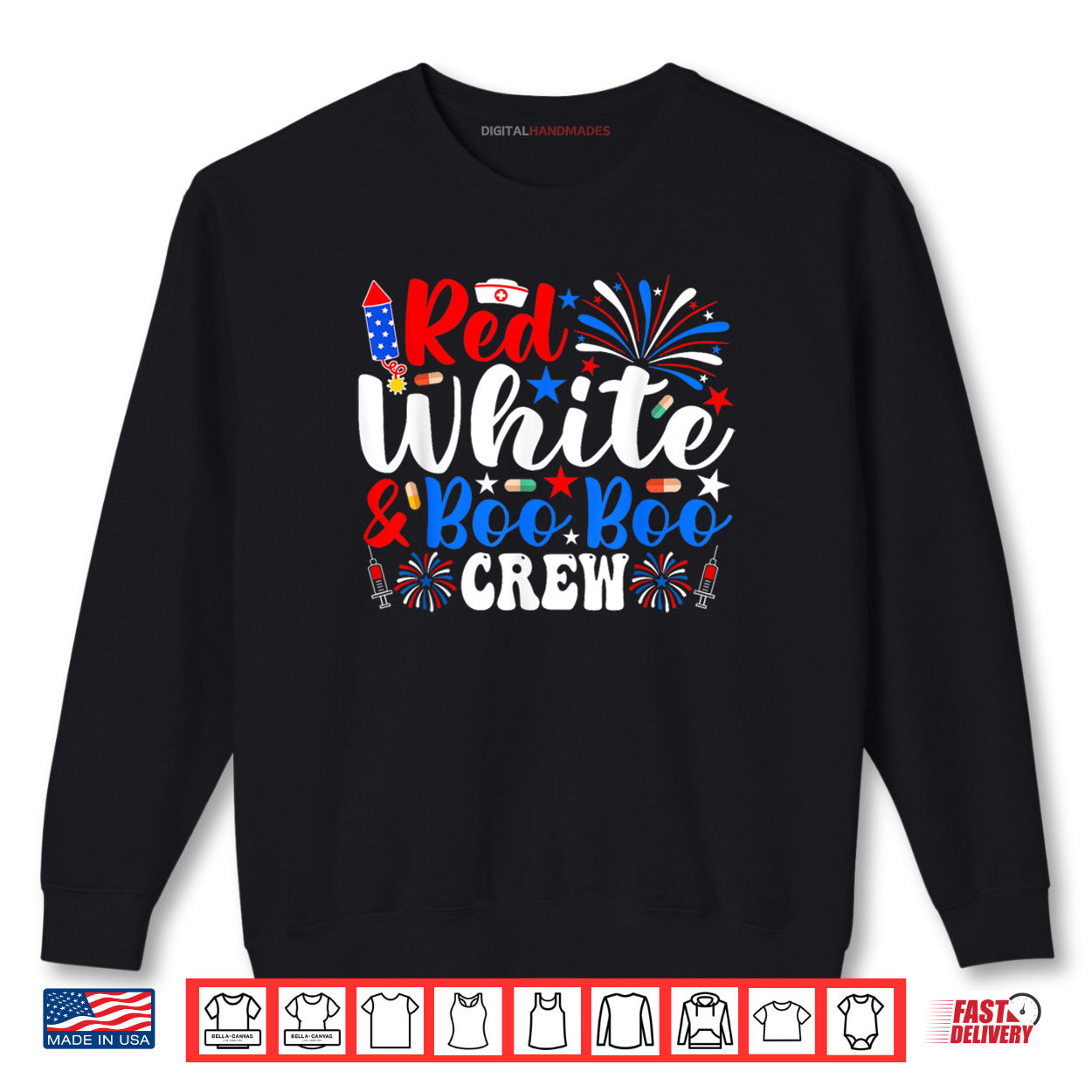 Red White And Boo Boo Crew Funny 4th Of July Nurse Shirt Red White And Boo Boo Crew Funny 4th Of July Nurse Shirt