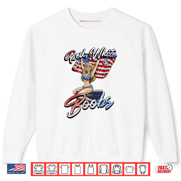 Sweatshirt Red White And Boobs Shiti Coolers Happy 4th Of July Shirt digitalhandmades