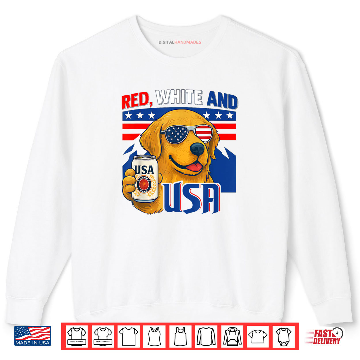 Red White And Funny Dog USA Flag 4th Of July I Need Beer Shirt Red White And Funny Dog USA Flag 4th Of July I Need Beer Shirt