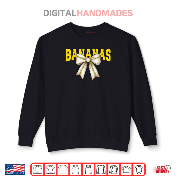 Sweatshirt Retro Banana Coquette Bow Shirt