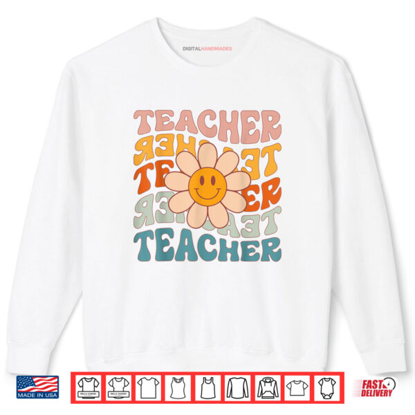Retro Teacher Daisy Colorful Elementary School Teacher Shirt 1 Sweatshirt Retro Teacher Daisy Colorful Elementary School Teacher Shirt