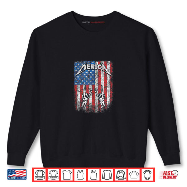 Sweatshirt Rock Sign Heavy Metal 4th of July Us Flag Shirt digitalhandmades