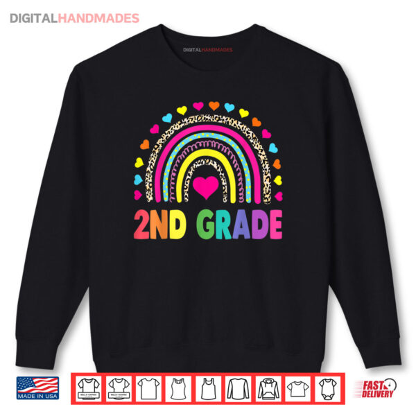 Sweatshirt Second Grade Rainbow Girls Boys Teacher Team 2nd Grade Squad Shirt