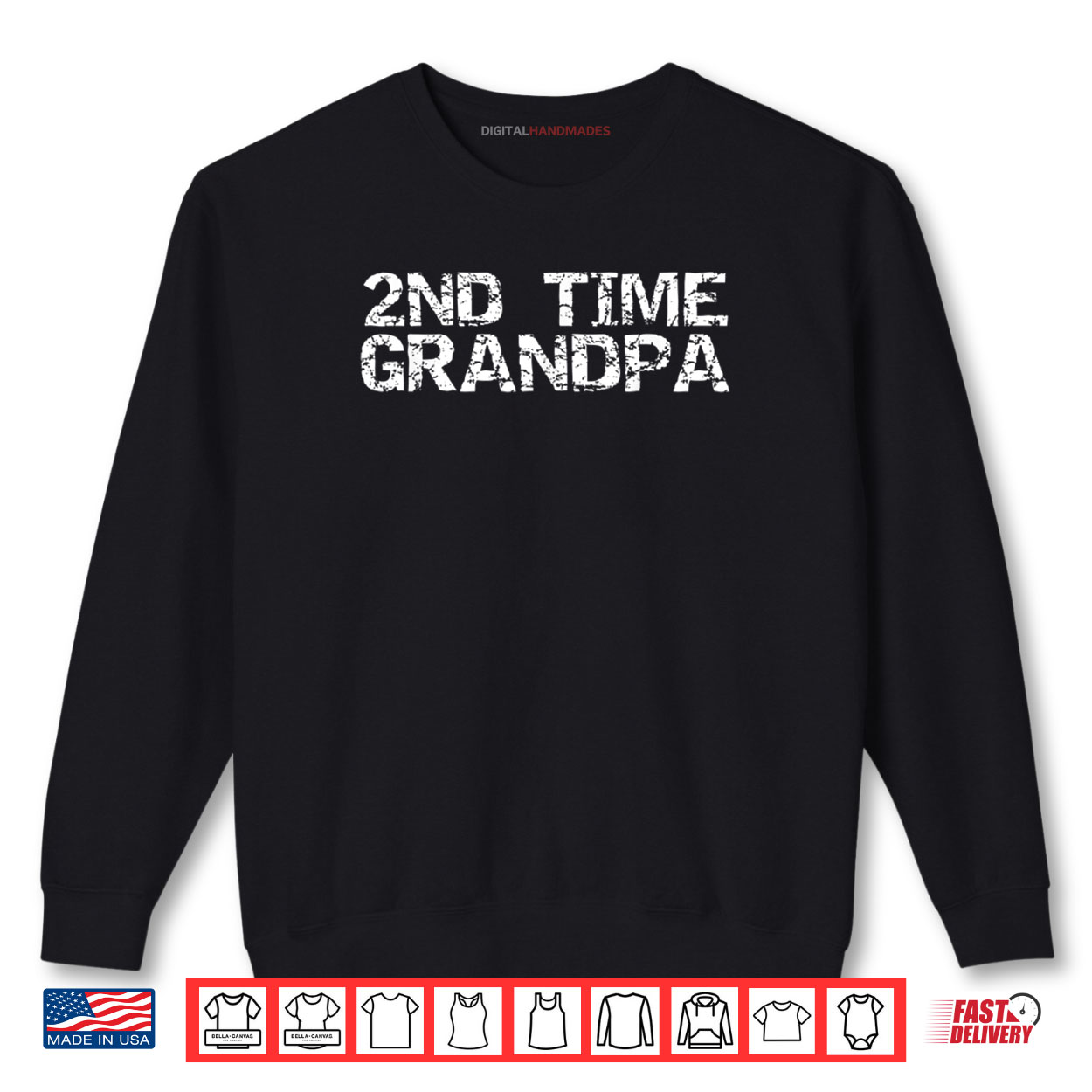 Second Grandkid Announcement for Grandpa 2nd Time Grandpa Shirt Second Grandkid Announcement for Grandpa 2nd Time Grandpa Shirt