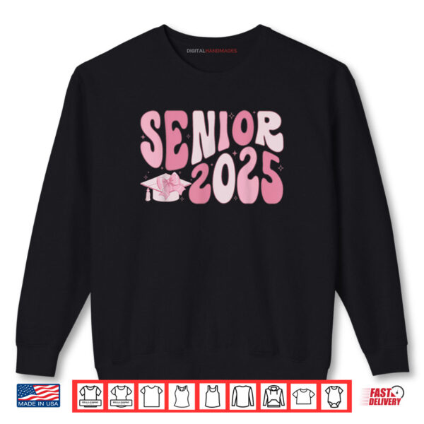 Senior 2025 Coquette Pink Bow Class of 2025 Back To School Shirt 1 Sweatshirt Senior 2025 Coquette Pink Bow Class of 2025 Back To School Shirt