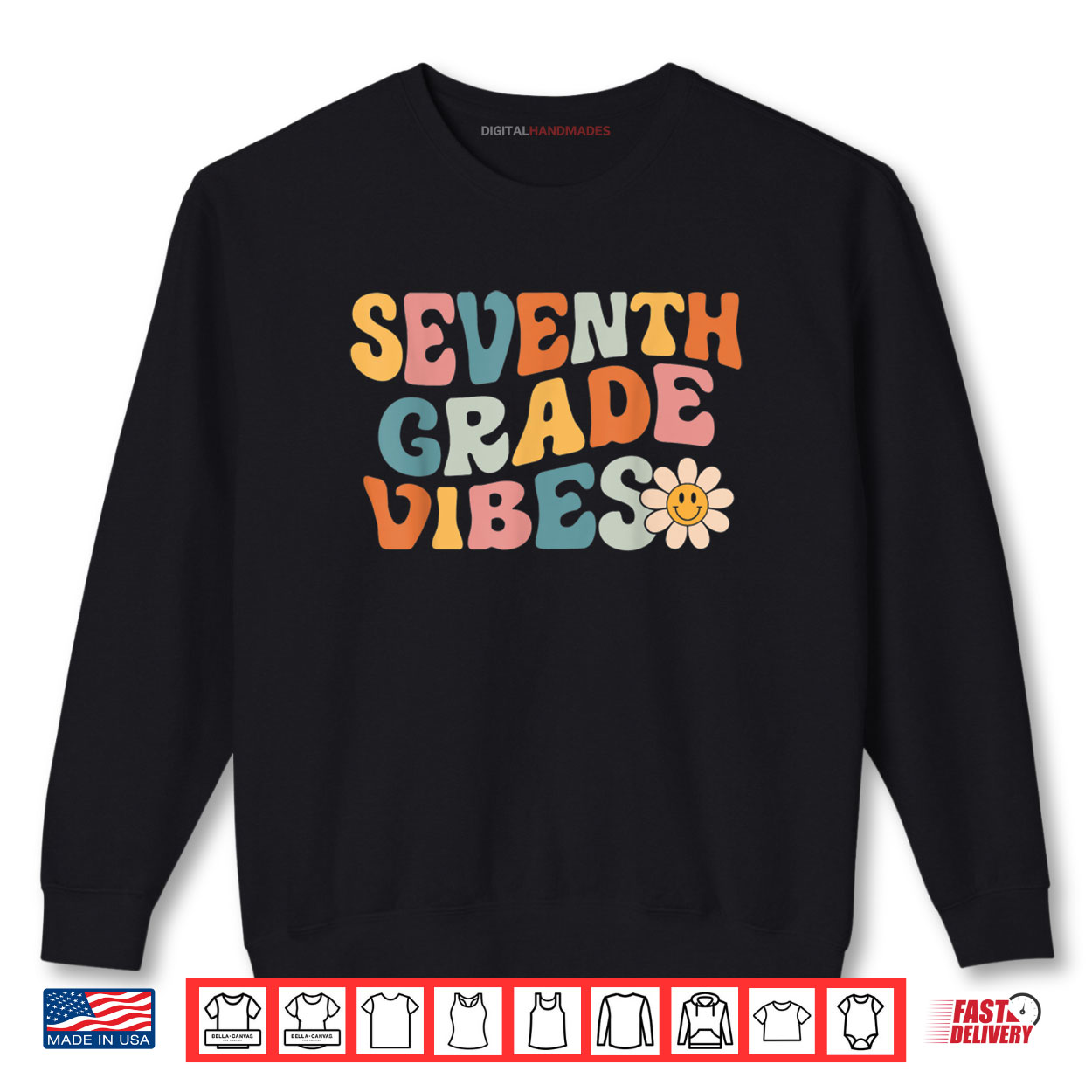 Seventh Grade Vibes 7th Grade Team Retro 1st Day of School Shirt Seventh Grade Vibes 7th Grade Team Retro 1st Day of School Shirt