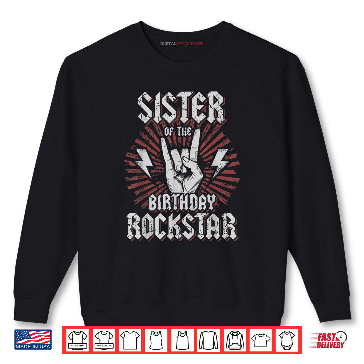 Sister of the Birthday Rockstar Matching Rocker Rock Star Shirt Sister of the Birthday Rockstar Matching Rocker Rock Star Shirt