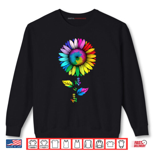 Sunflower Rainbow Flag LGBT Gay Lesbian Pride Shirt 1 Sweatshirt Sunflower Rainbow Flag LGBT Gay Lesbian Pride Shirt