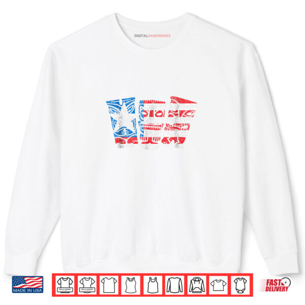 Sweatshirt Tiki Flag Fun Fourth of July 4th T Shirt America USA digitalhandmades