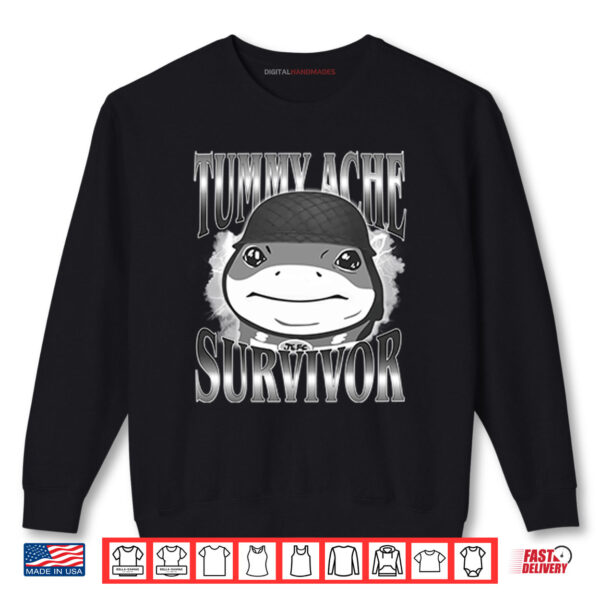 Sweatshirt Tummy Ache Survivor Jeff the Land Shark Helmet Meme Shirt