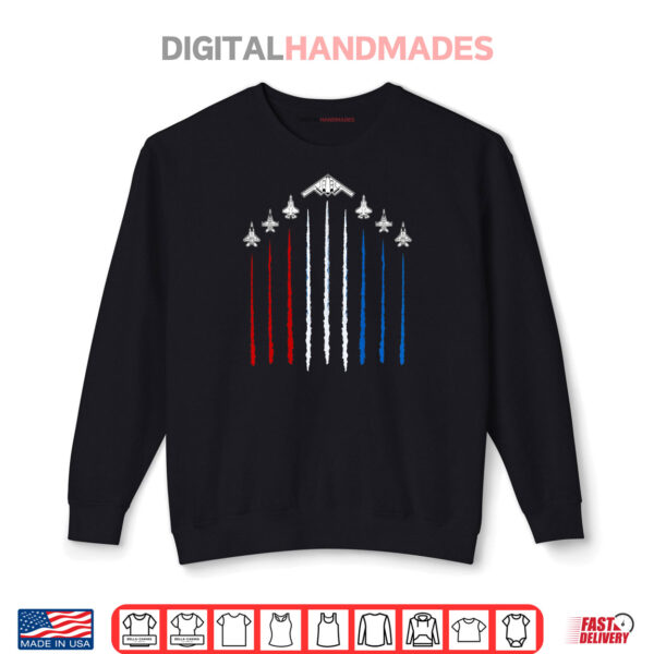 Sweatshirt USA Fighter Jets 4th of July Funny Patriotic Shirt