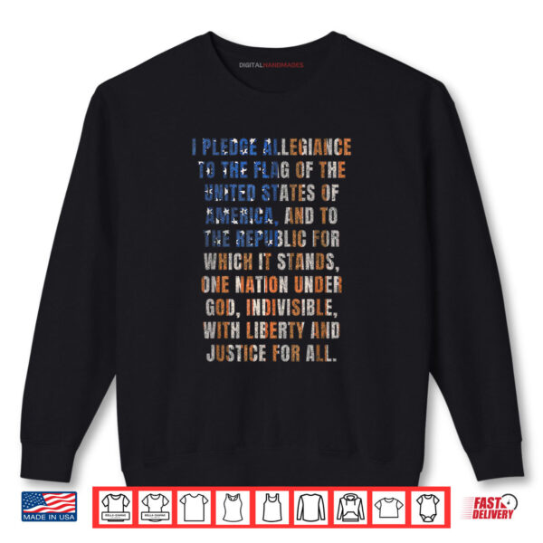 Sweatshirt USA Pledge of Allegiance 4th of July Distressed Retro Shirt digitalhandmades