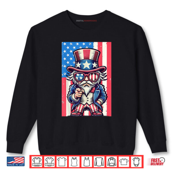 Sweatshirt Uncle Sam Patriotic American Flag 4th Of July Shirt