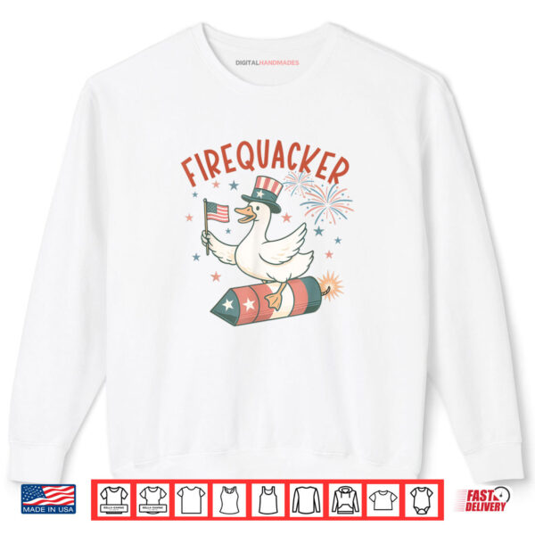 Sweatshirt Vintage 4th of July Goose Firequacker Patriotic Summer Goose Shirt digitalhandmades 1