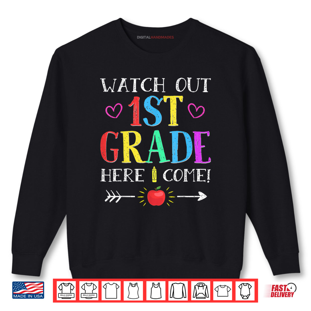 Watch Out 1st Grade Here I Come Tshirt Back to School Shirt Watch Out 1st Grade Here I Come Tshirt Back to School Shirt