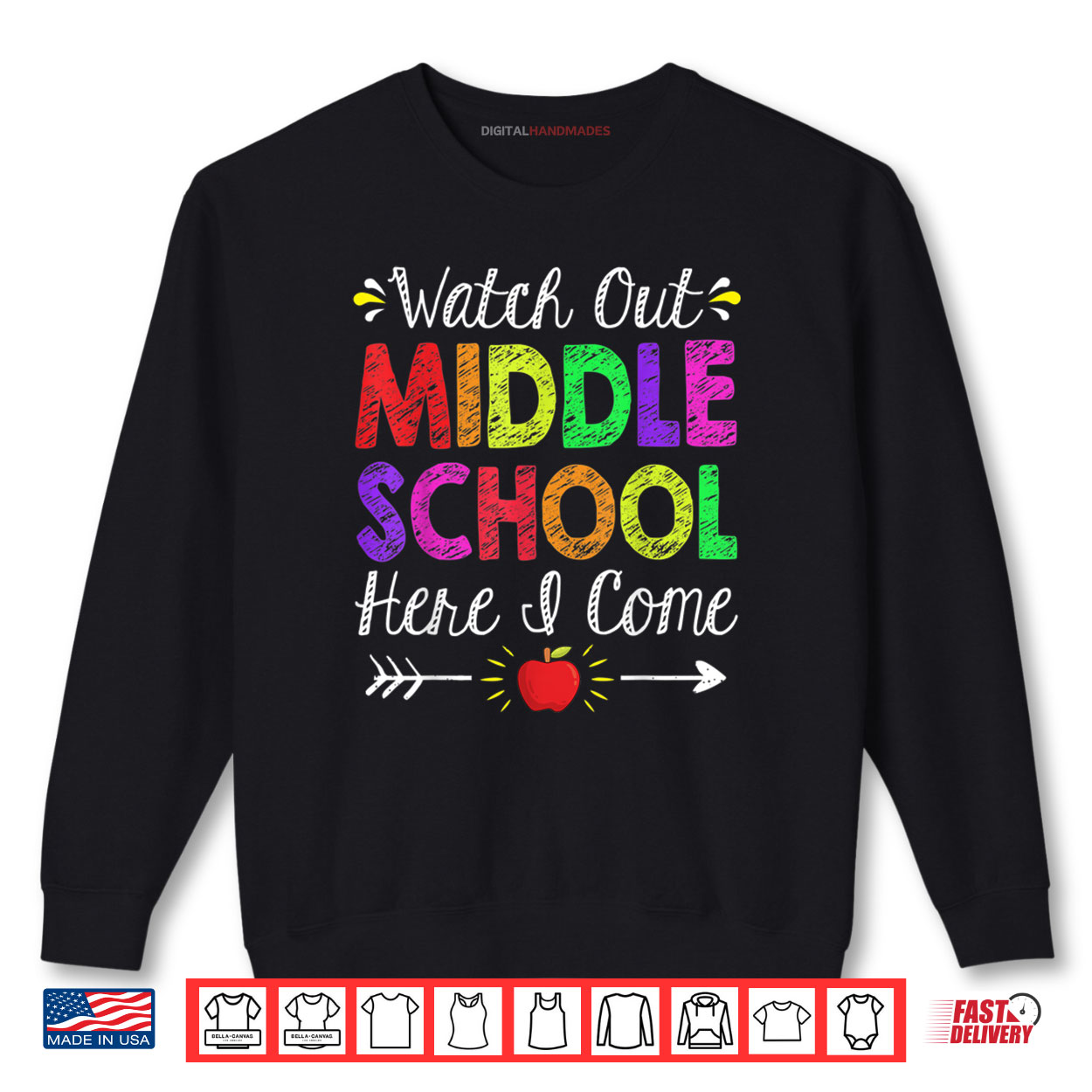 Watch Out Middle School Here I Come Funny Back to School Shirt Watch Out Middle School Here I Come Funny Back to School Shirt