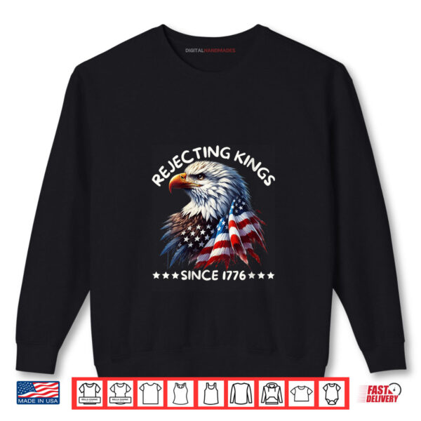 Sweatshirt Womens Rejecting Kings Since 1776 We The People Patriotic USA Flag Shirt
