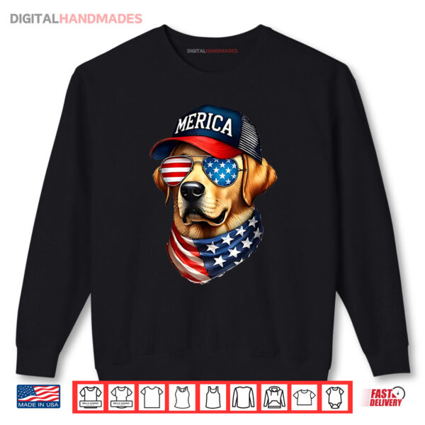 Yellow Labrador Retriever 4th of July Merica USA Flag Lab Shirt 1 Sweatshirt Yellow Labrador Retriever 4th of July Merica USA Flag Lab Shirt