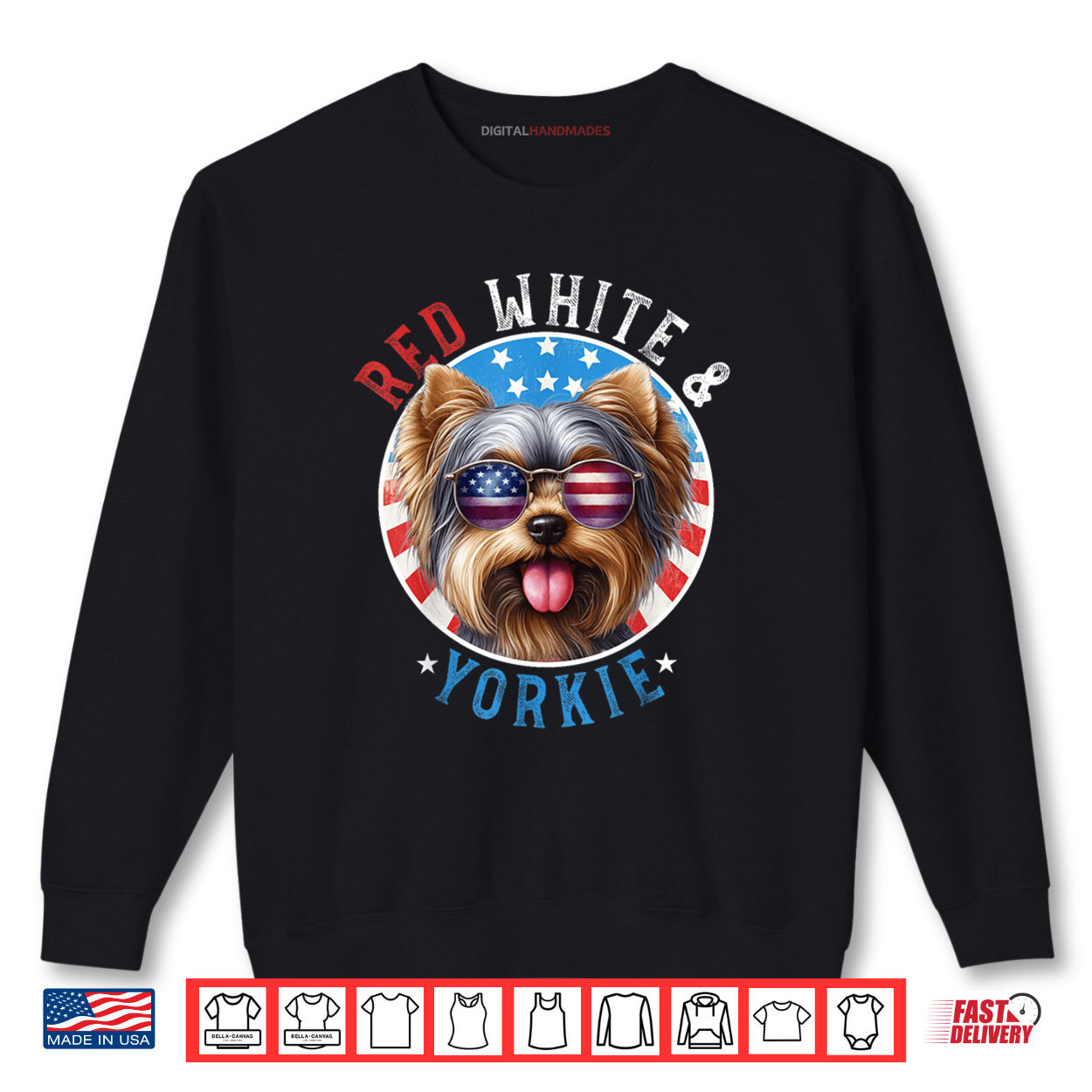 Yorkshire Terrier Dog 4th of July Red White & Yorkie Lovers Shirt Yorkshire Terrier Dog 4th of July Red White & Yorkie Lovers Shirt