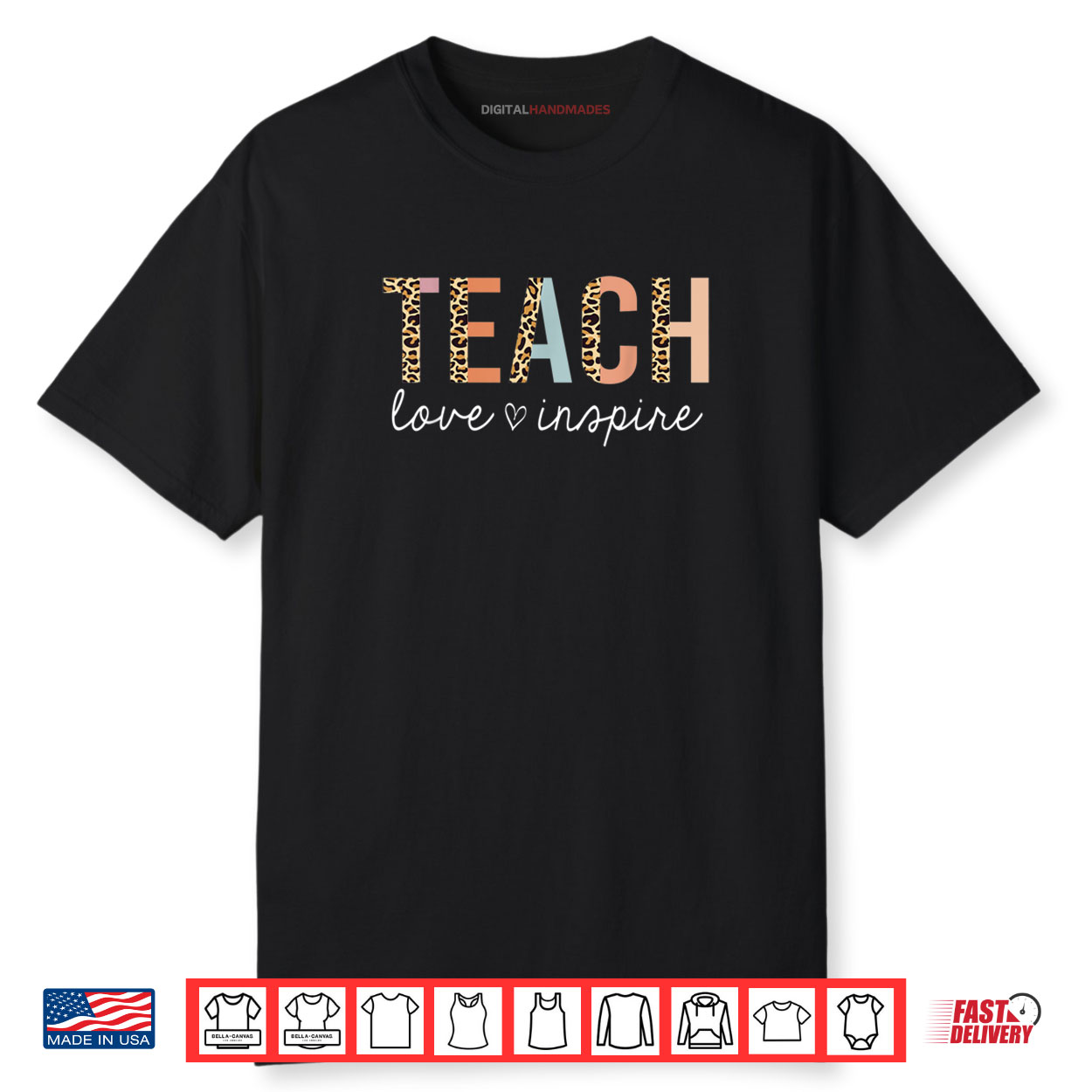 Teach Love Inspire Leopard Back to School Shirt Teach Love Inspire Leopard Back to School Shirt