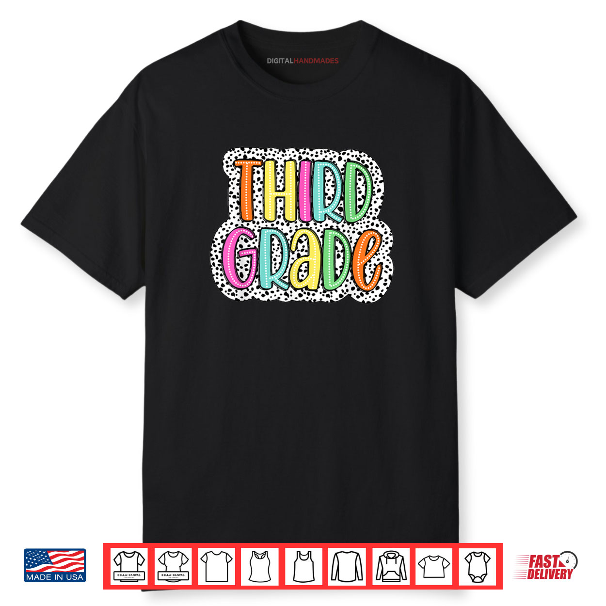 Third Grade Dalmatian Dots 3rd Dream Team Back To School Shirt Third Grade Dalmatian Dots 3rd Dream Team Back To School Shirt