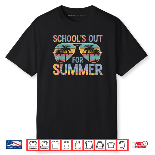 Tie Dye Schools Out For Summer Last Day Of School Teachers Shirt