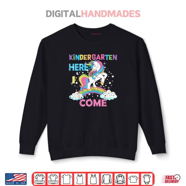 Unicorn Kindergarten Here I come School Kindergarten Girl Shirt