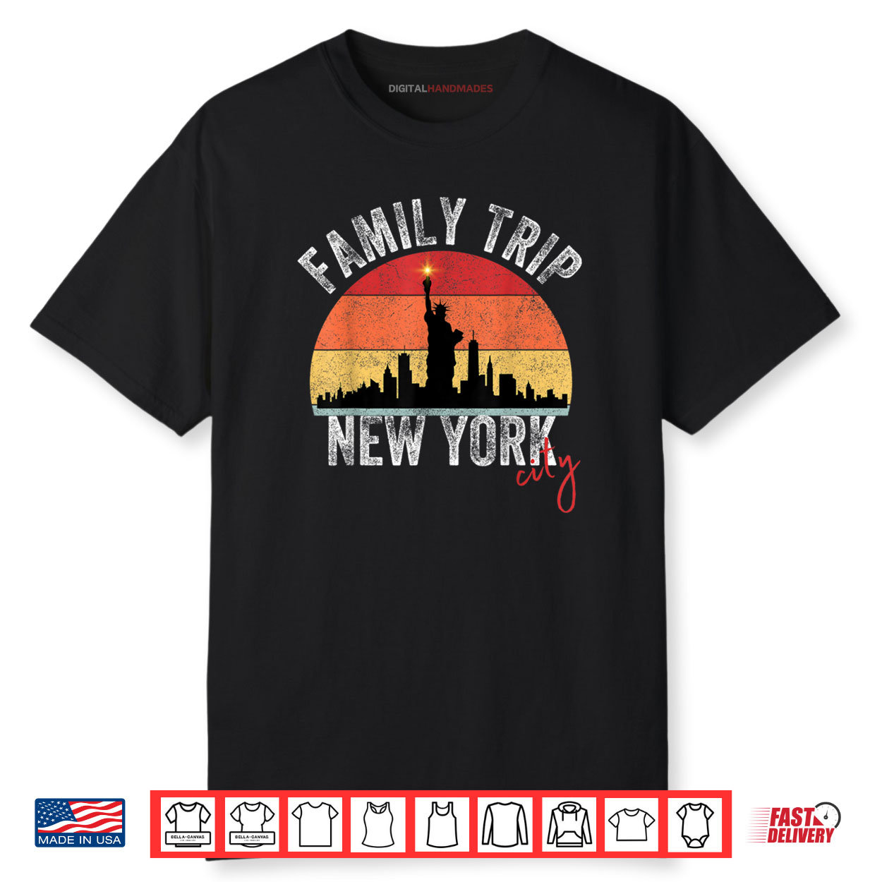Vintage New York Family Trip Vacation Matching Holiday Shirt
