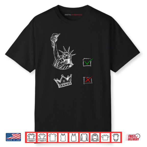 Vintage No Kings Since 1776 USA 4th Of July Shirt