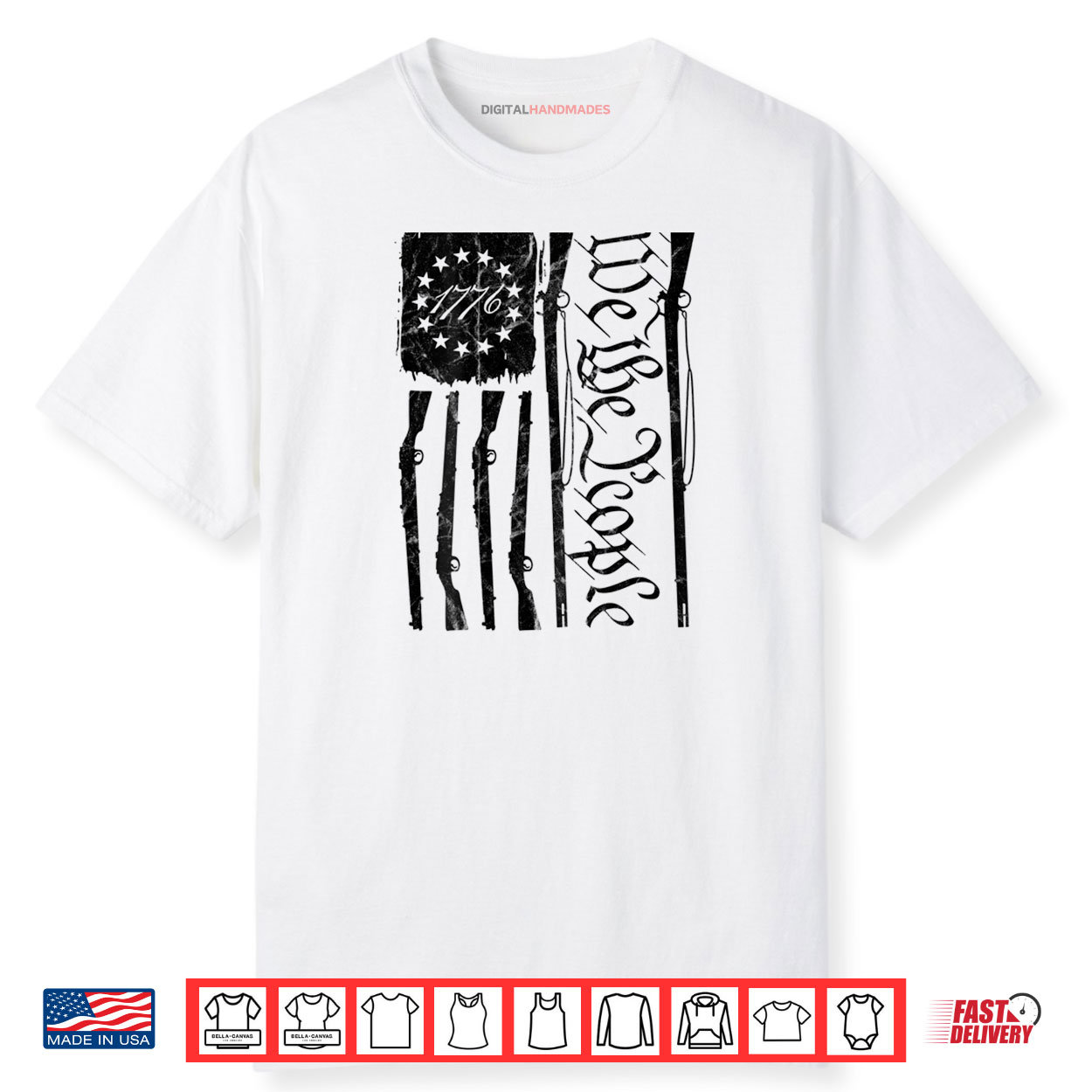We The People Gun Rights American Flag 4th of July On Back Shirt We The People Gun Rights American Flag 4th of July On Back Shirt