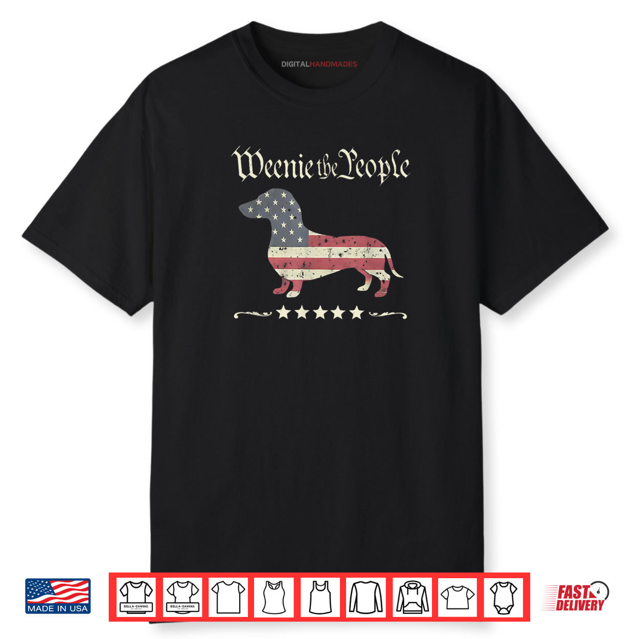 Weenie The People Dachshund 4th Of July Shirt