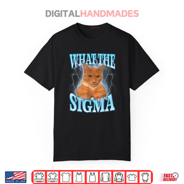 What The Sigma Meme Cat Ironic Brainrot Y2K Shirt