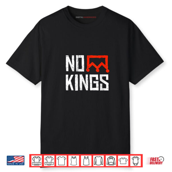 Womens No Kings Protest Sign Shirt