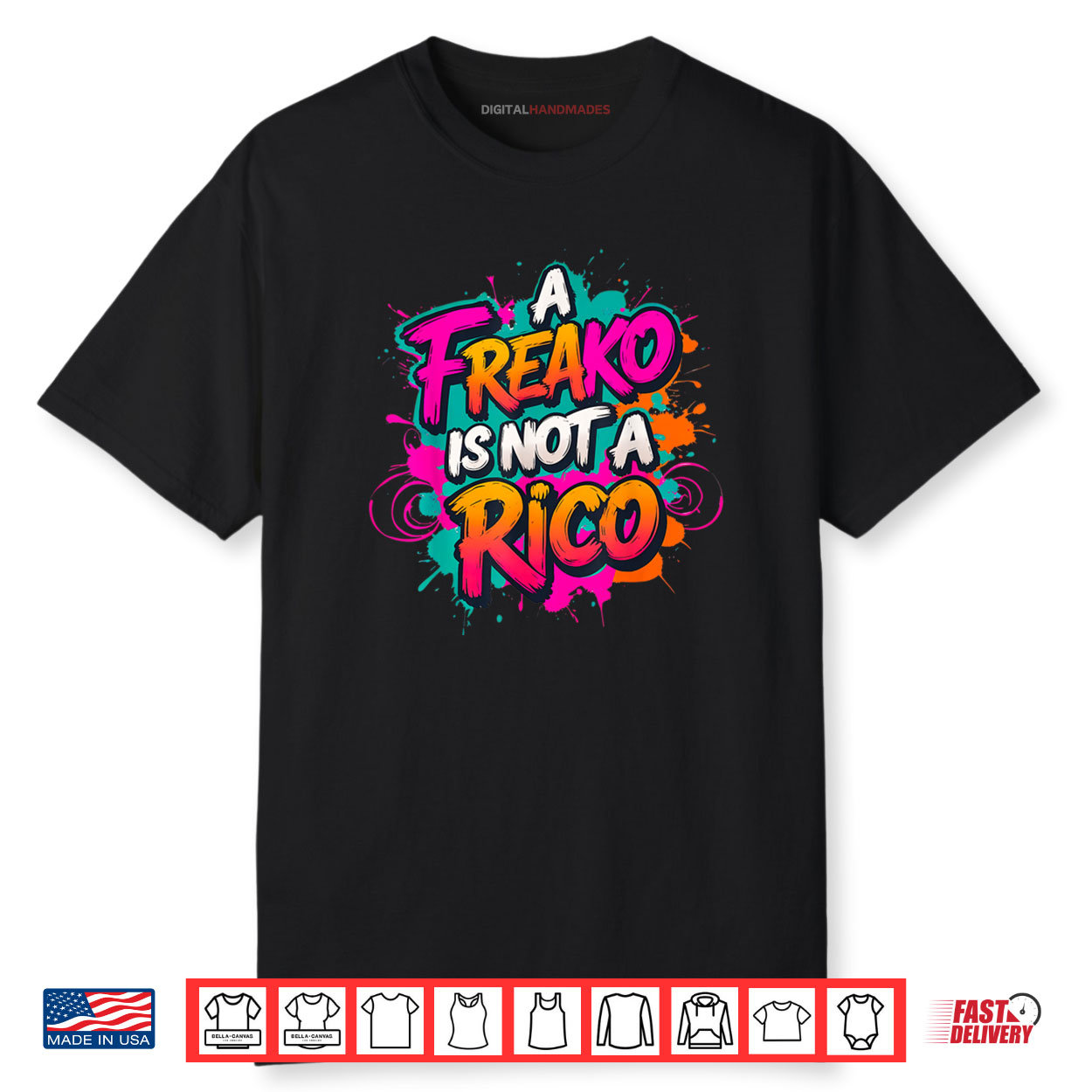 A Freako is Not A RICO Supporter Party Lover Shirt A Freako is Not A RICO Supporter Party Lover Shirt
