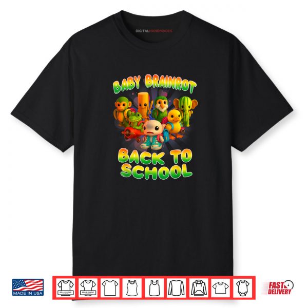All Baby Brainrot Italian Meme Cute Back to School Kid Youth Shirt