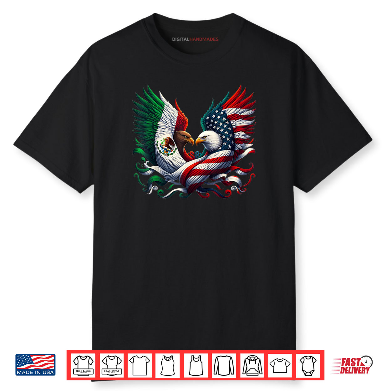 America Mexico Flag Vintage Mexican Roots American Shirt