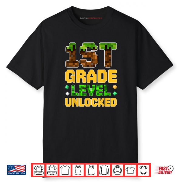 Back to School 1st Grade Boys Gamer First Day of First Grade Shirt