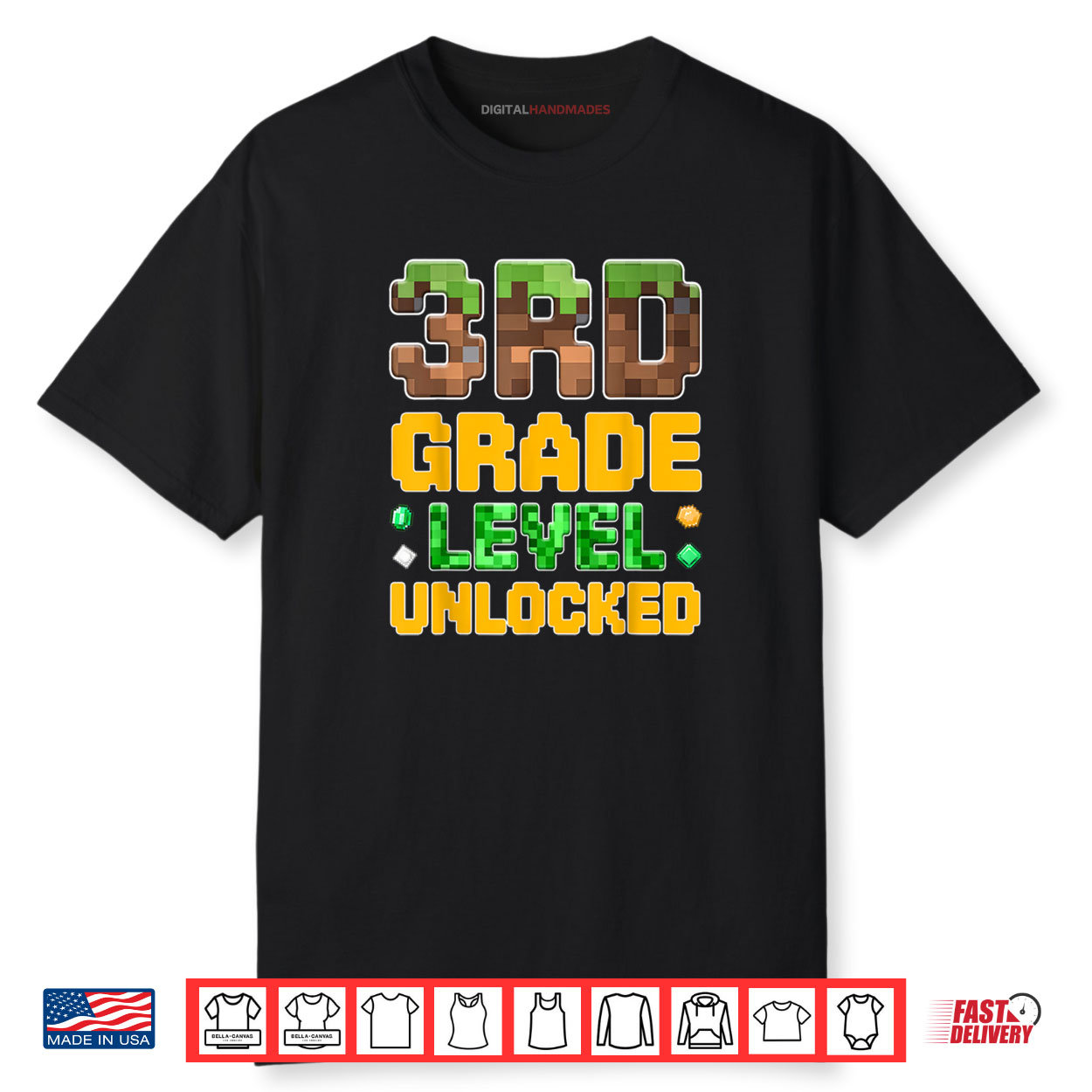 Back to School 3rd Grade Boys Gamer First Day of Third Grade Shirt Back to School 3rd Grade Boys Gamer First Day of Third Grade Shirt
